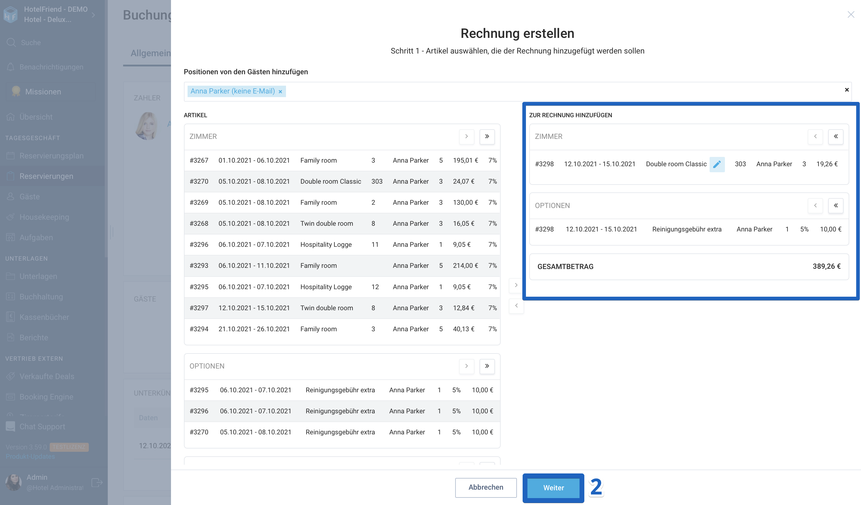 Hinzufügen von Unternehmensrechnungen, Zahlungen und Erstattungen