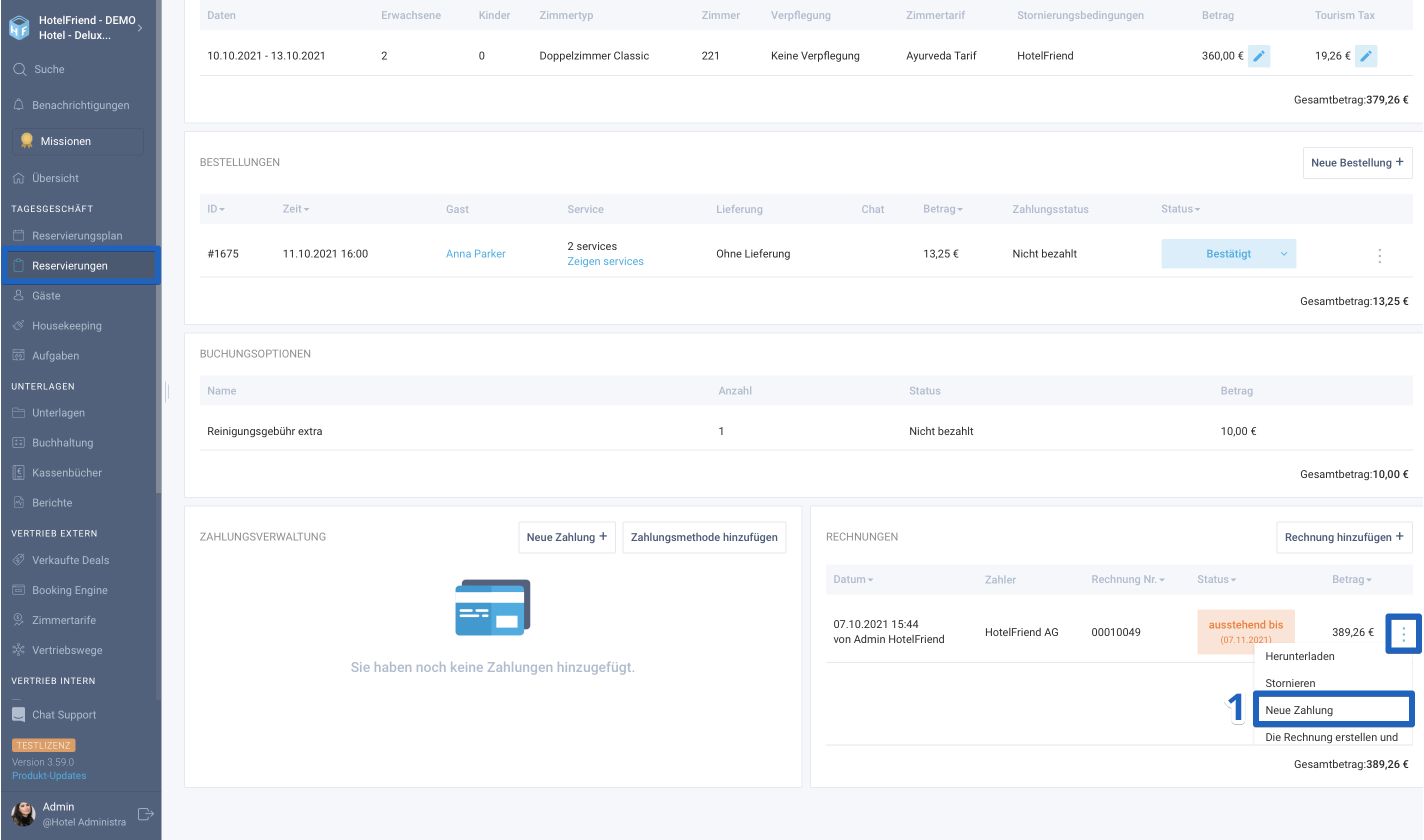So fügen Sie Unternehmenszahlungen hinzu