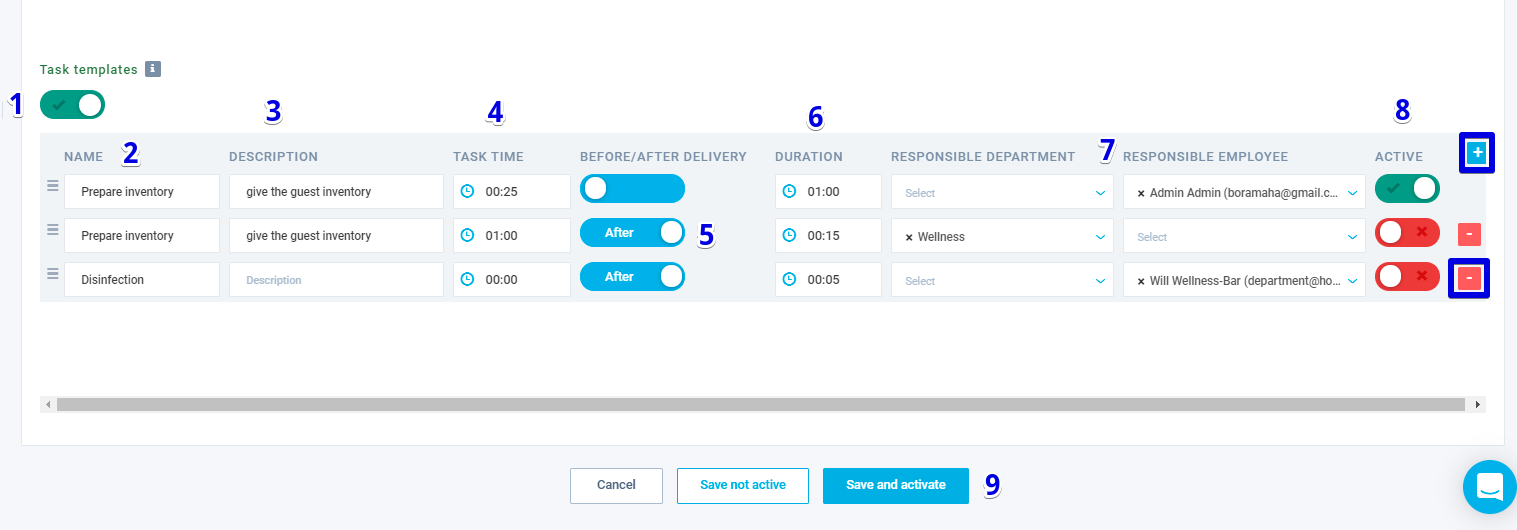 How to set up automatic tasks for services