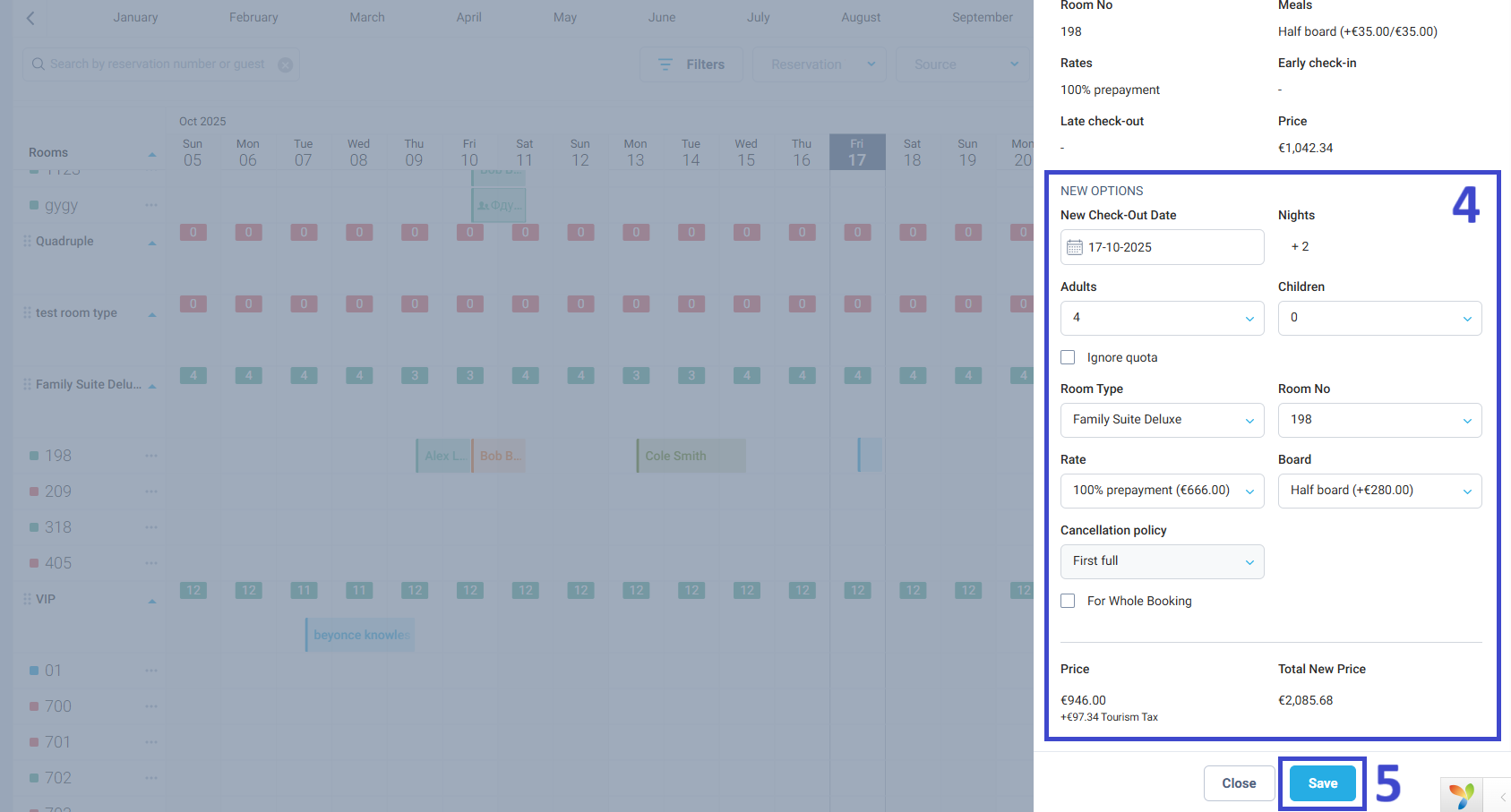 Adjust the check-in/out date and other details if necessary.