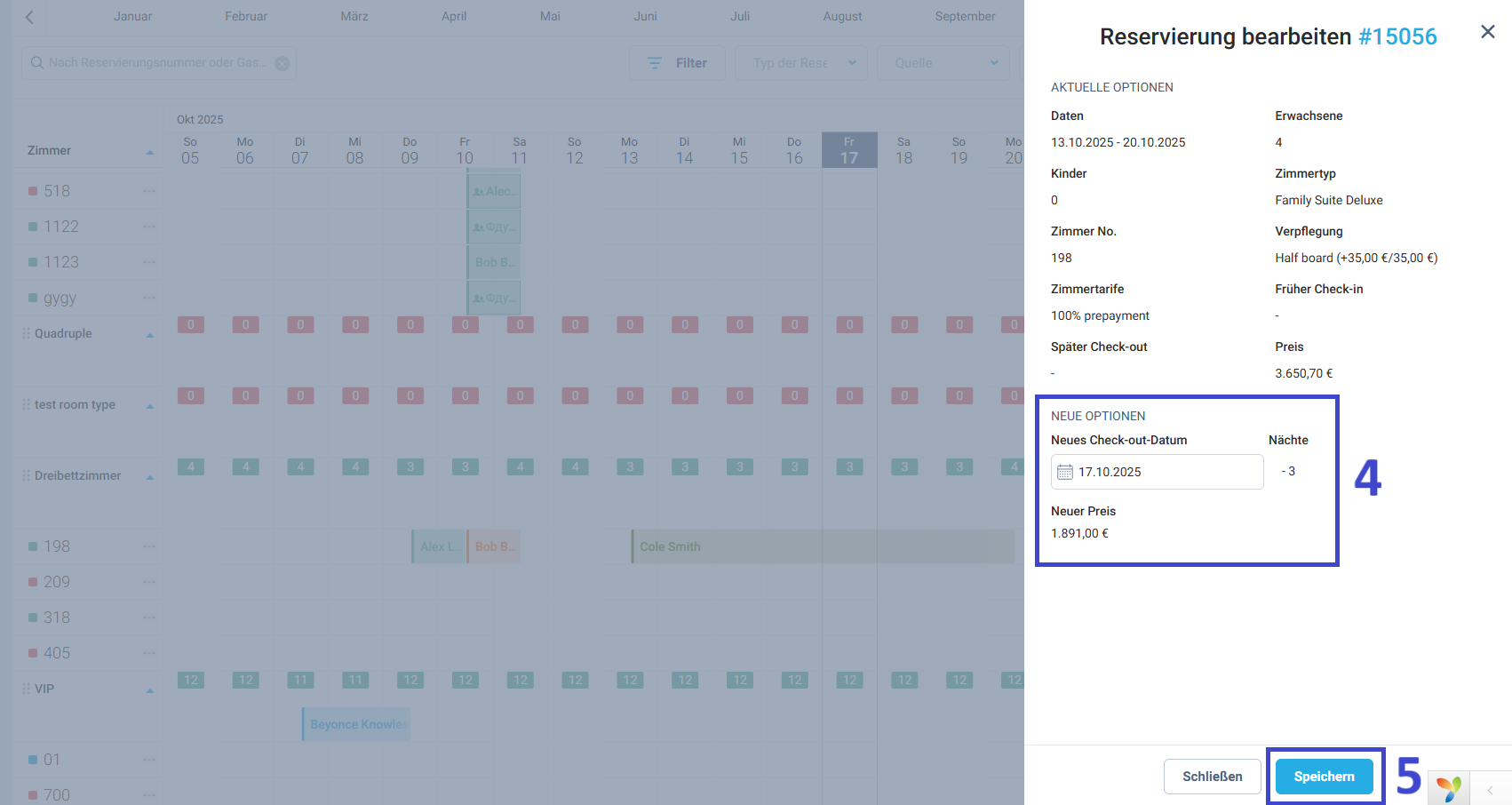 Klicken Sie auf Speichern, um die Änderungen zu übernehmen.