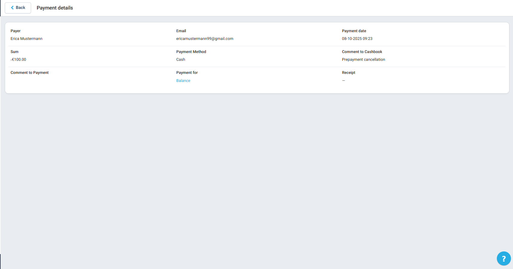 The changes will be reflected in the Payments section.