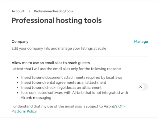 Guest emails no longer displayed on Airbnb