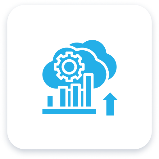 Cloud software efficiency icon