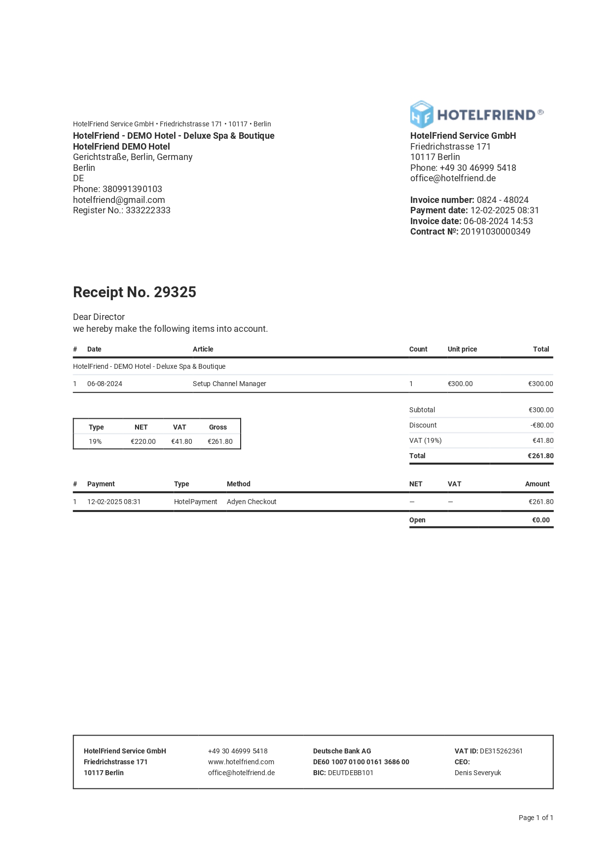 Downloading an invoice