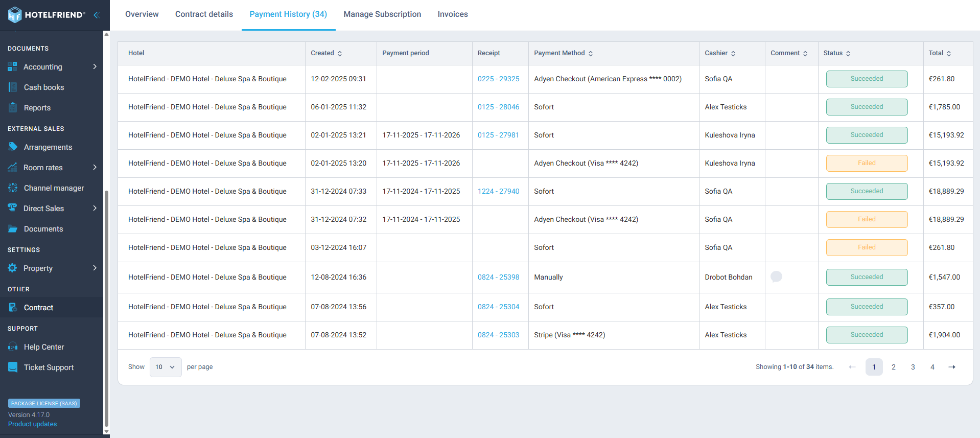 Payment History