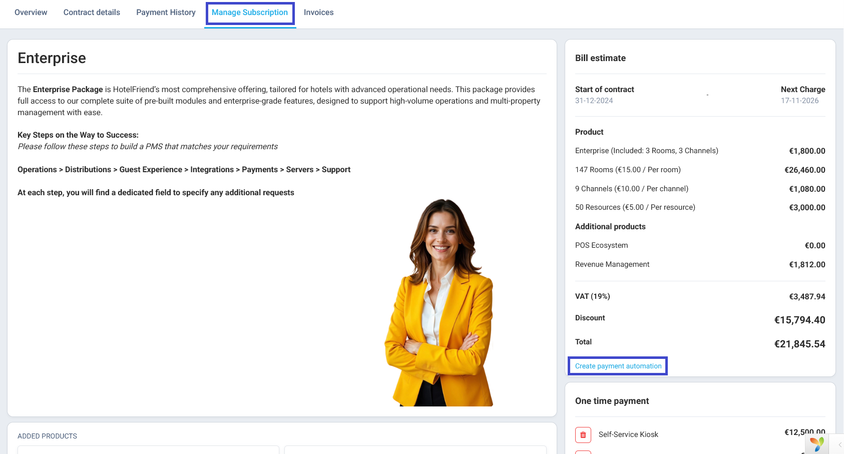 How to manage your HotelFriend subscription