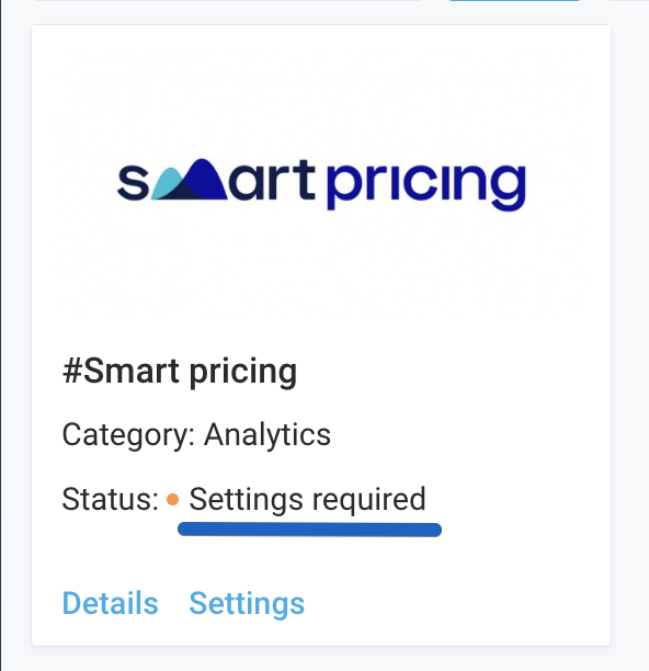 Wait till the connection status is changed from “In request” to “Settings Required”