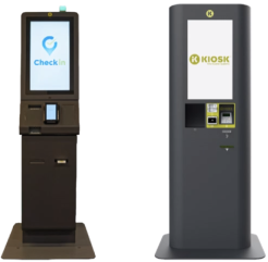 Standing kiosk 21,5” or 27” touch display icon