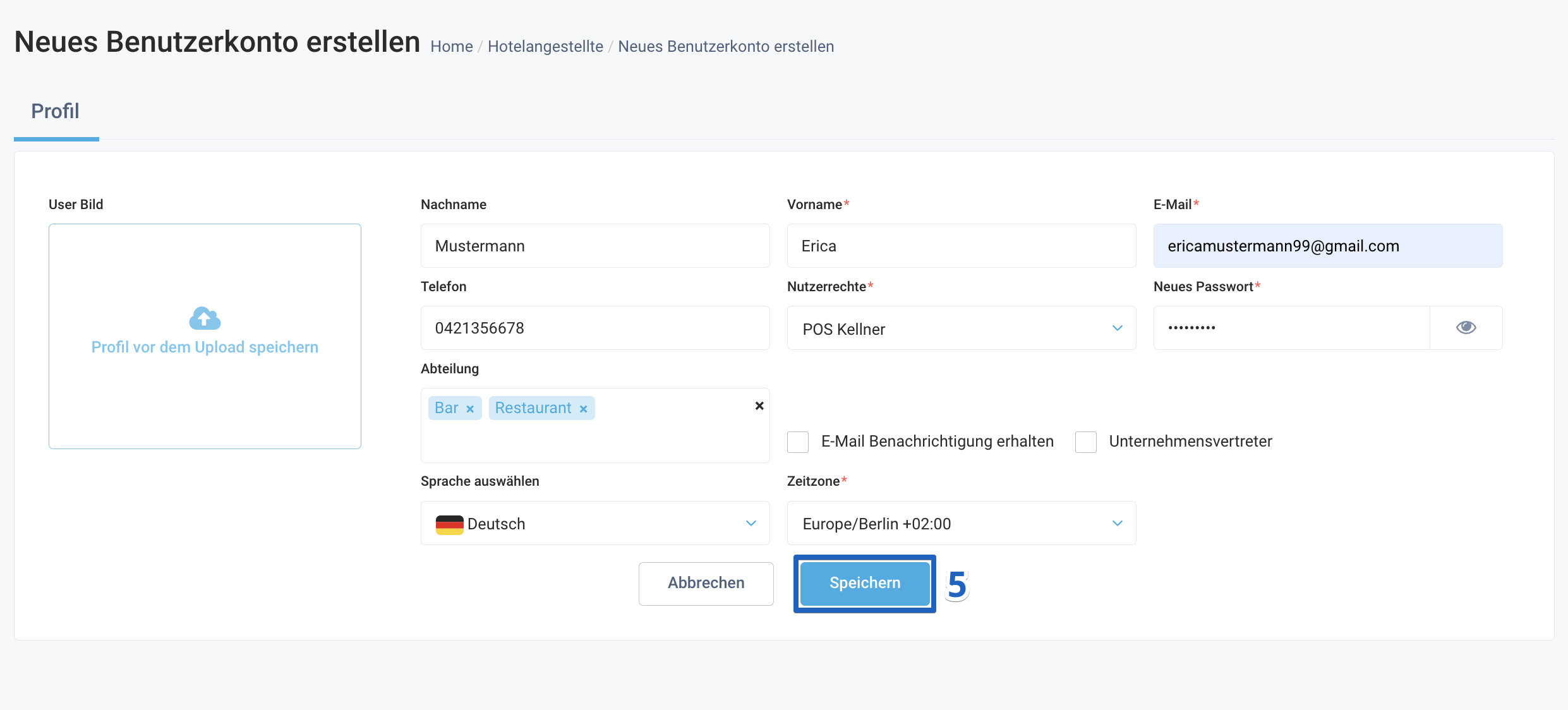 Klicken Sie auf Speichern, um die Änderungen zu bestätigen und anzuwenden.