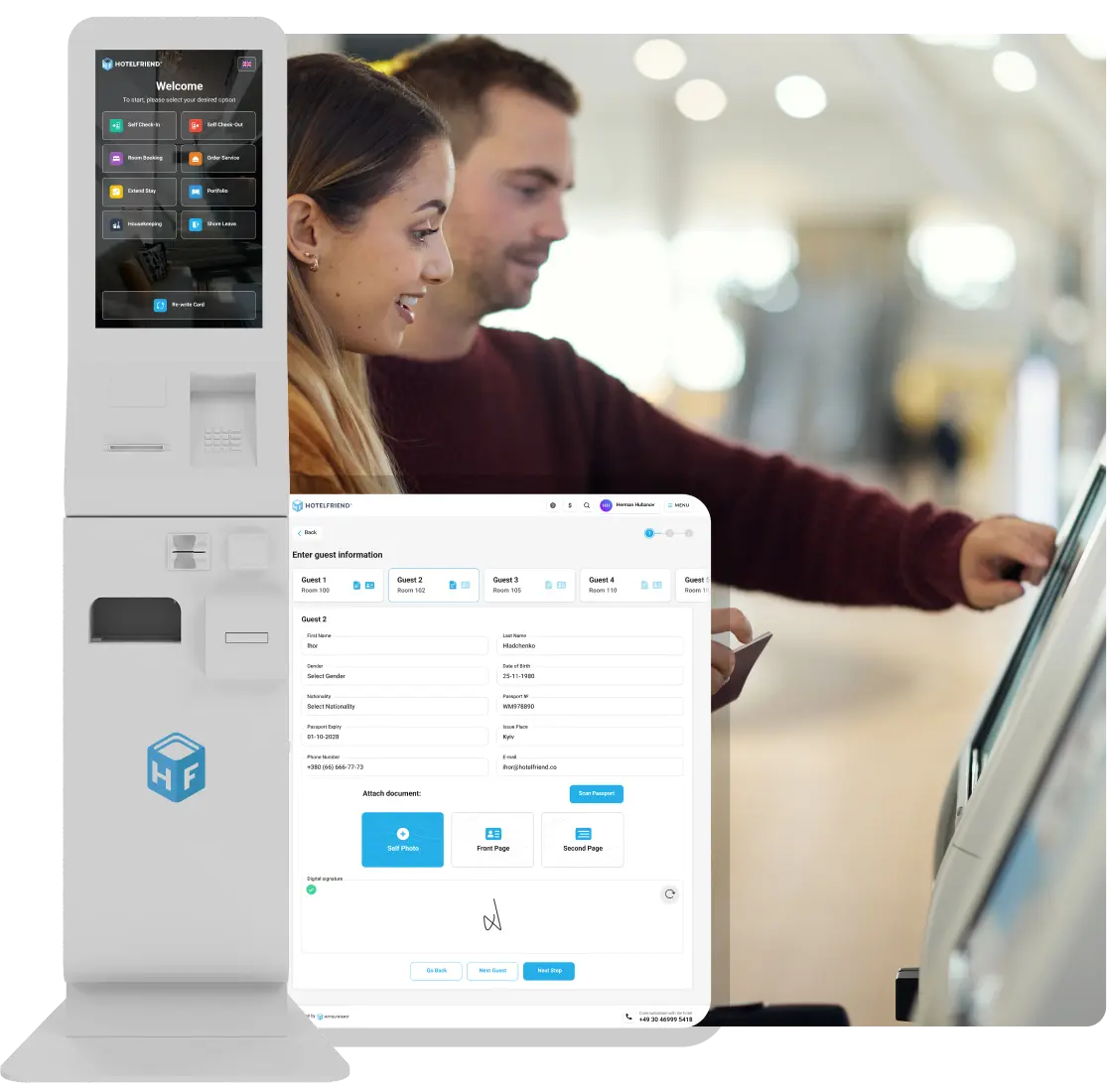 Cut front-desk stress with a self-service kiosk