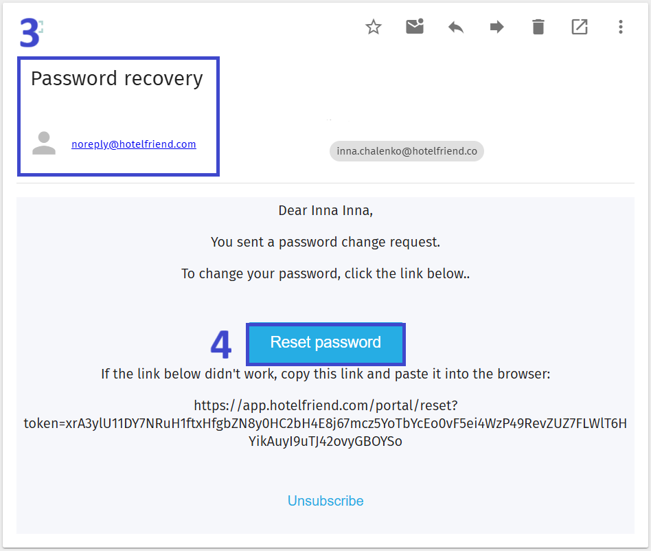 Open it and click the Reset password button