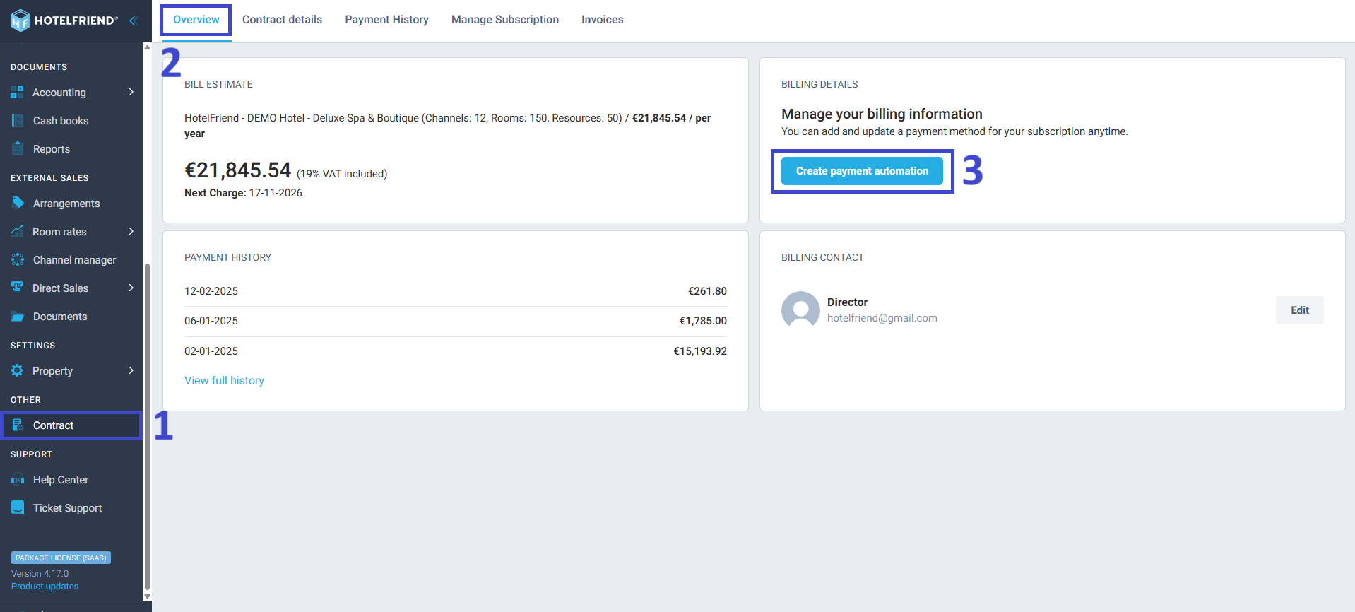Managing your payment methods and automation