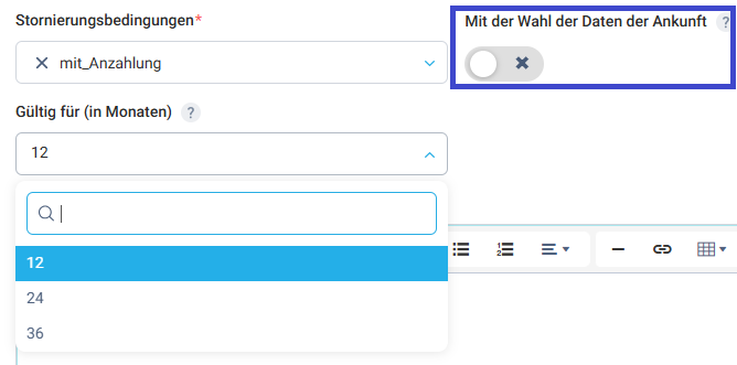 Im Bereich Allgemeine Information geben Sie Folgendes ein