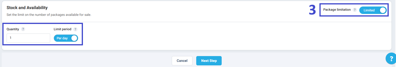 Setting availability