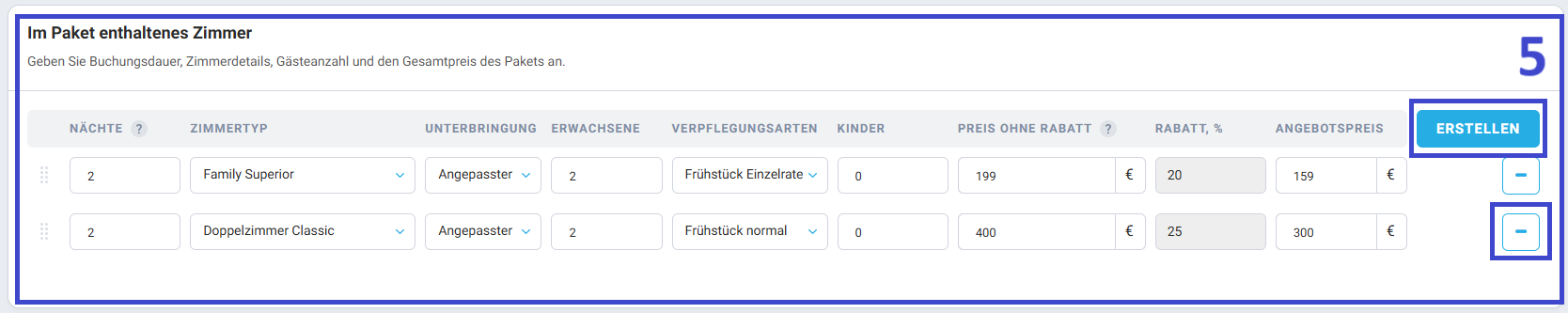 klicken Sie auf das Minus-Symbol (-) daneben.