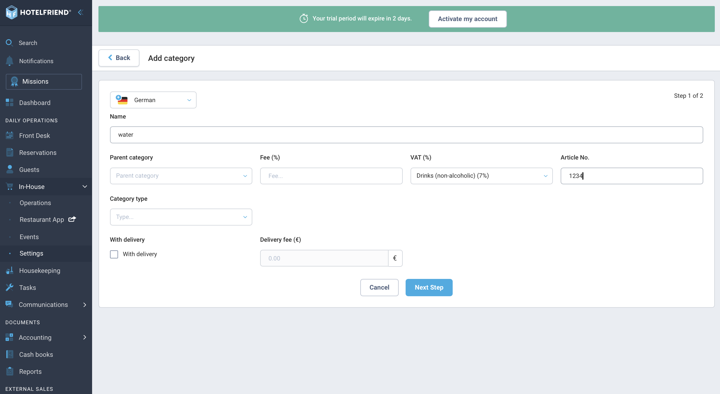 Create Category