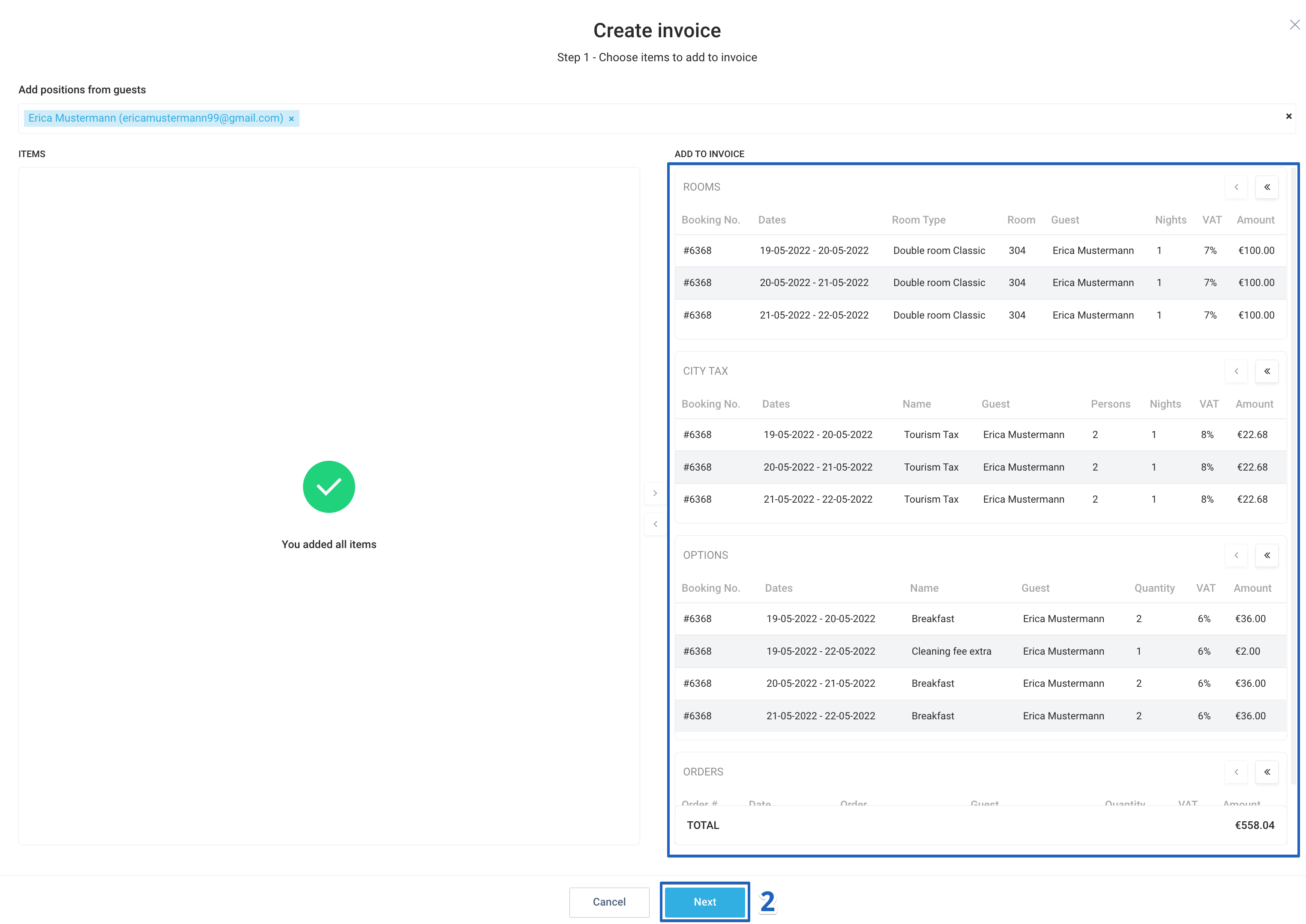 Processing payments for reservations that came via the Booking Engine
