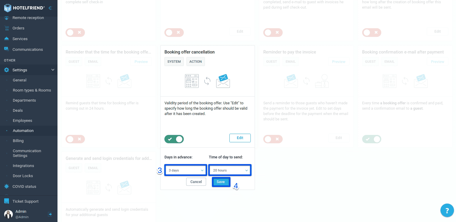 Click “Edit” to configure the desired time frame for the offer's validity.