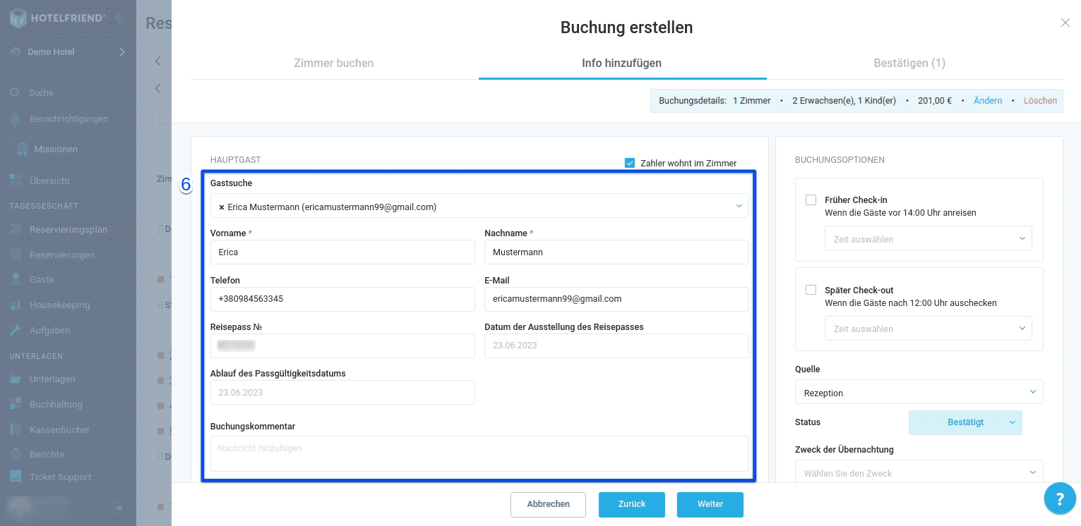 Wie Sie ein Buchungsangebot erstellen könnenr
