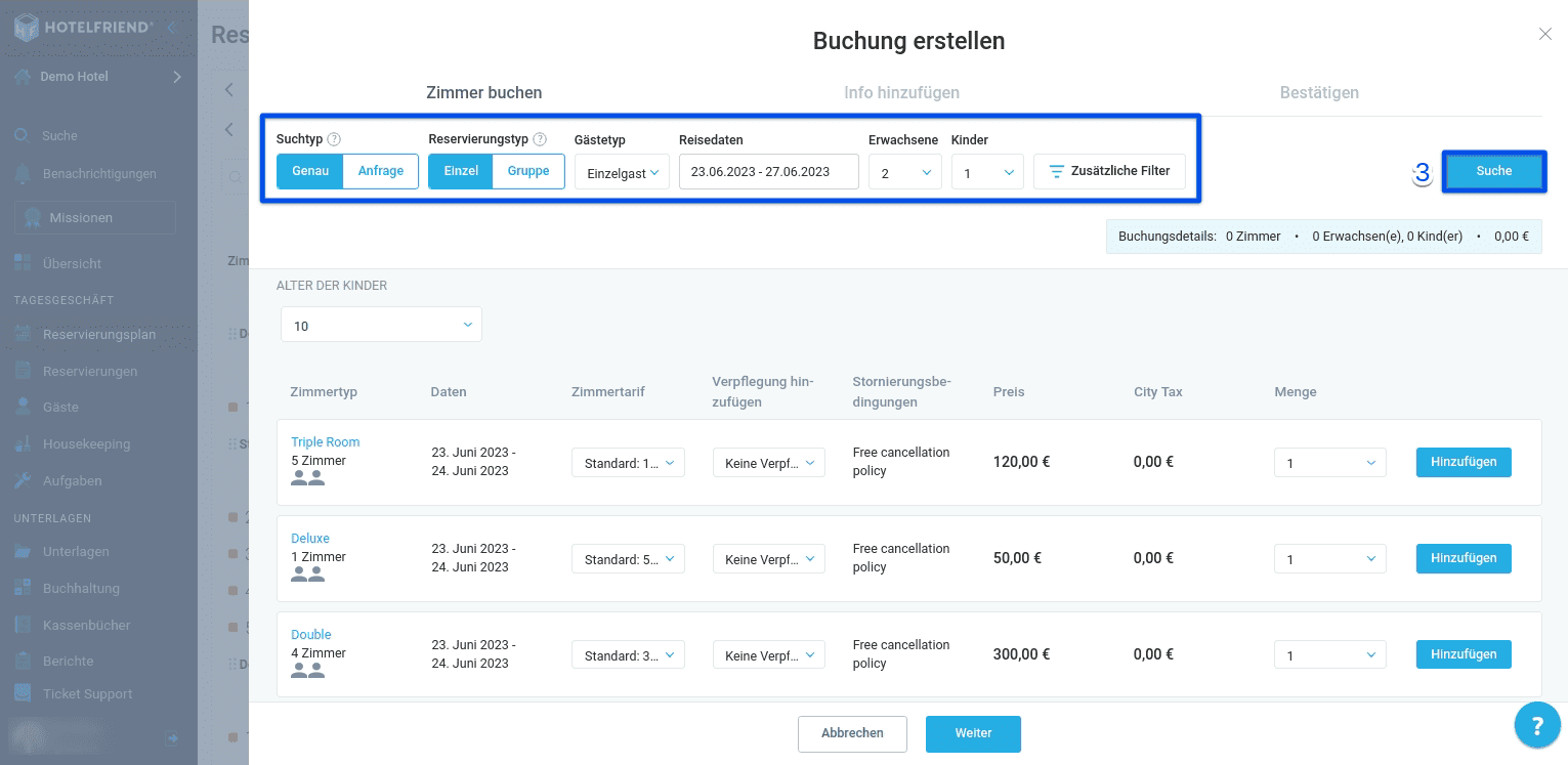 Wie Sie ein Buchungsangebot erstellen können