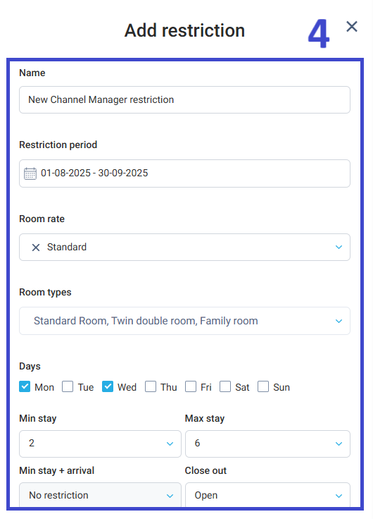 Decide how the room will be available