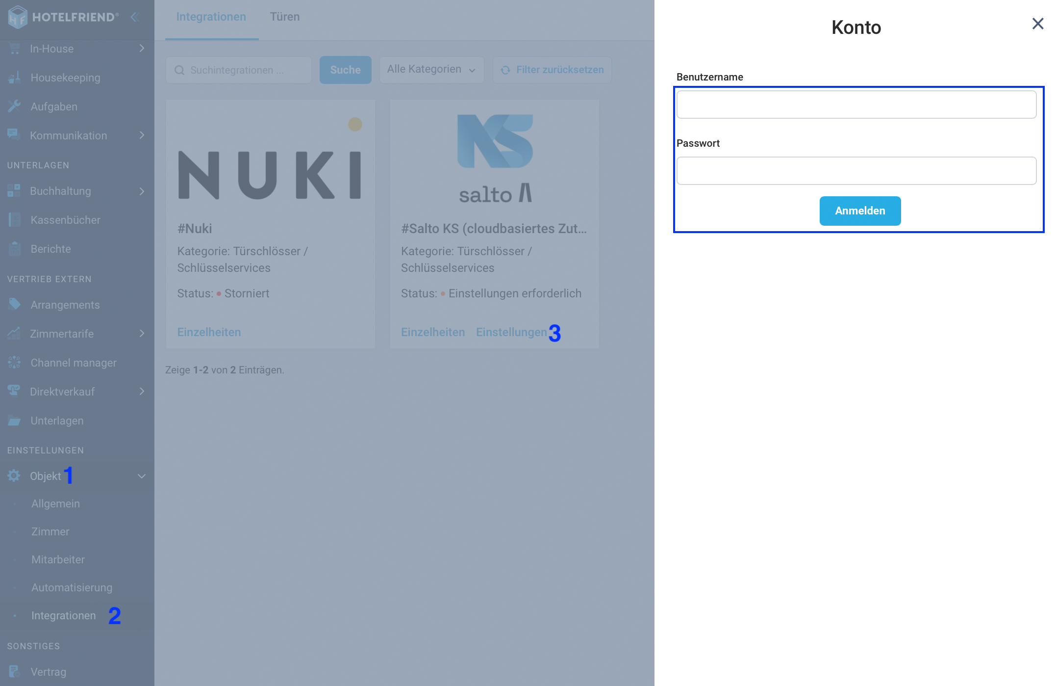 Salto KS Integration Login