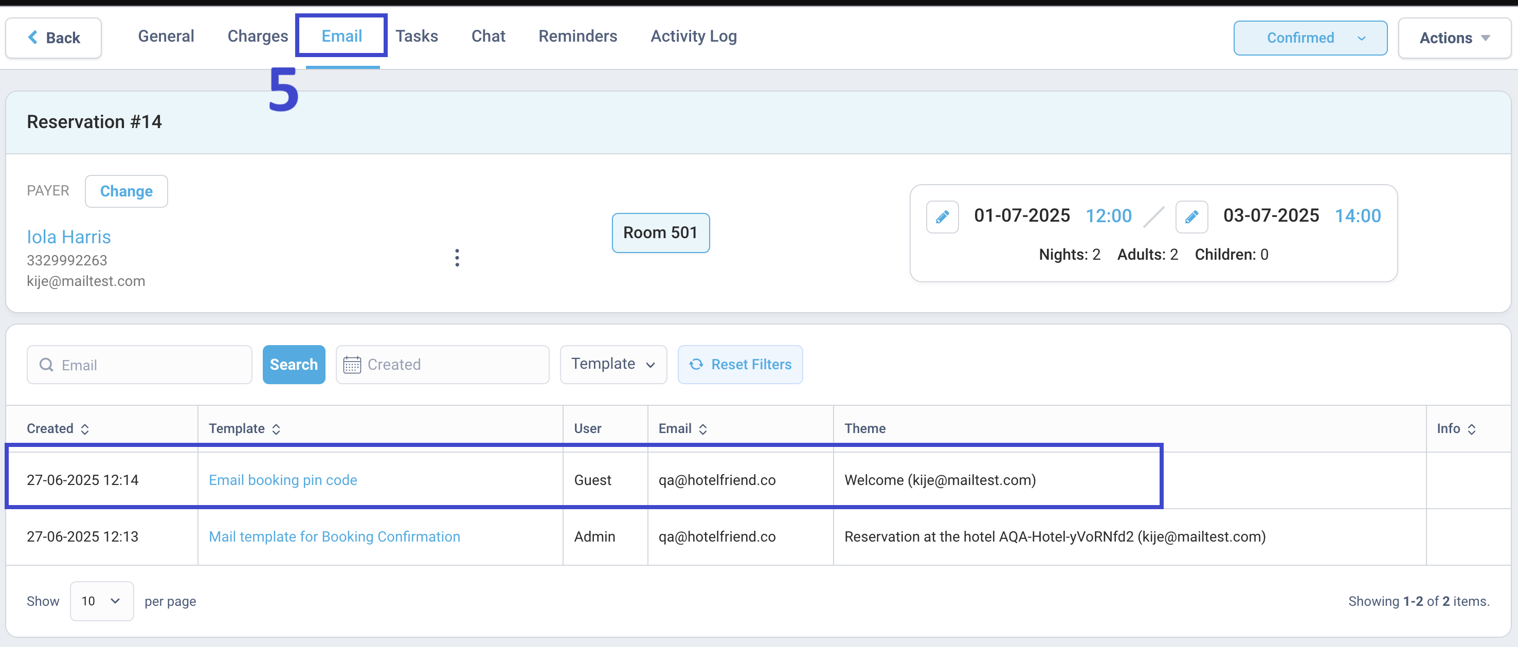 Enter the door code in the field and click Send Door Code.