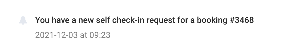 Guest makes Self Check-In request