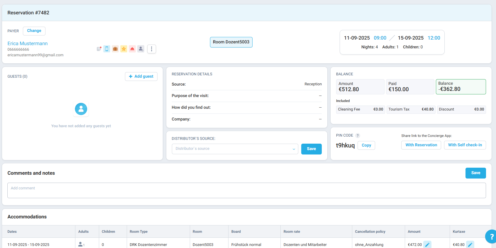 The deposited amount will now be reflected in the Balance section. If the balance was negative, the amount will reduce or eliminate the outstanding debt. If it was zero, it will now show a positive balance.