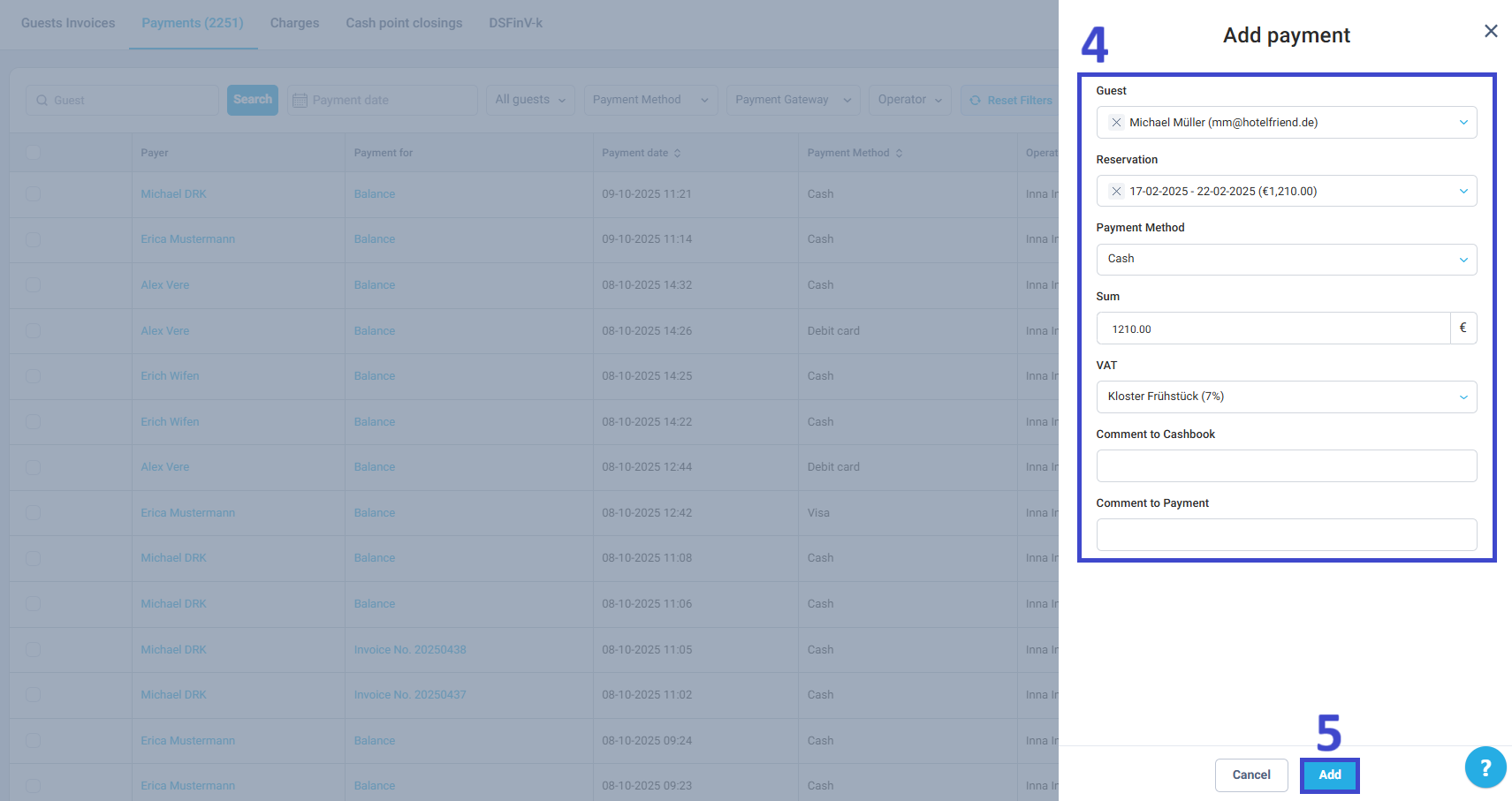 In the window that opens, fill in the following fields