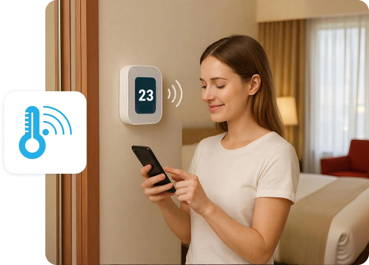 Smart Heating and Cooling Control for Hotel Rooms